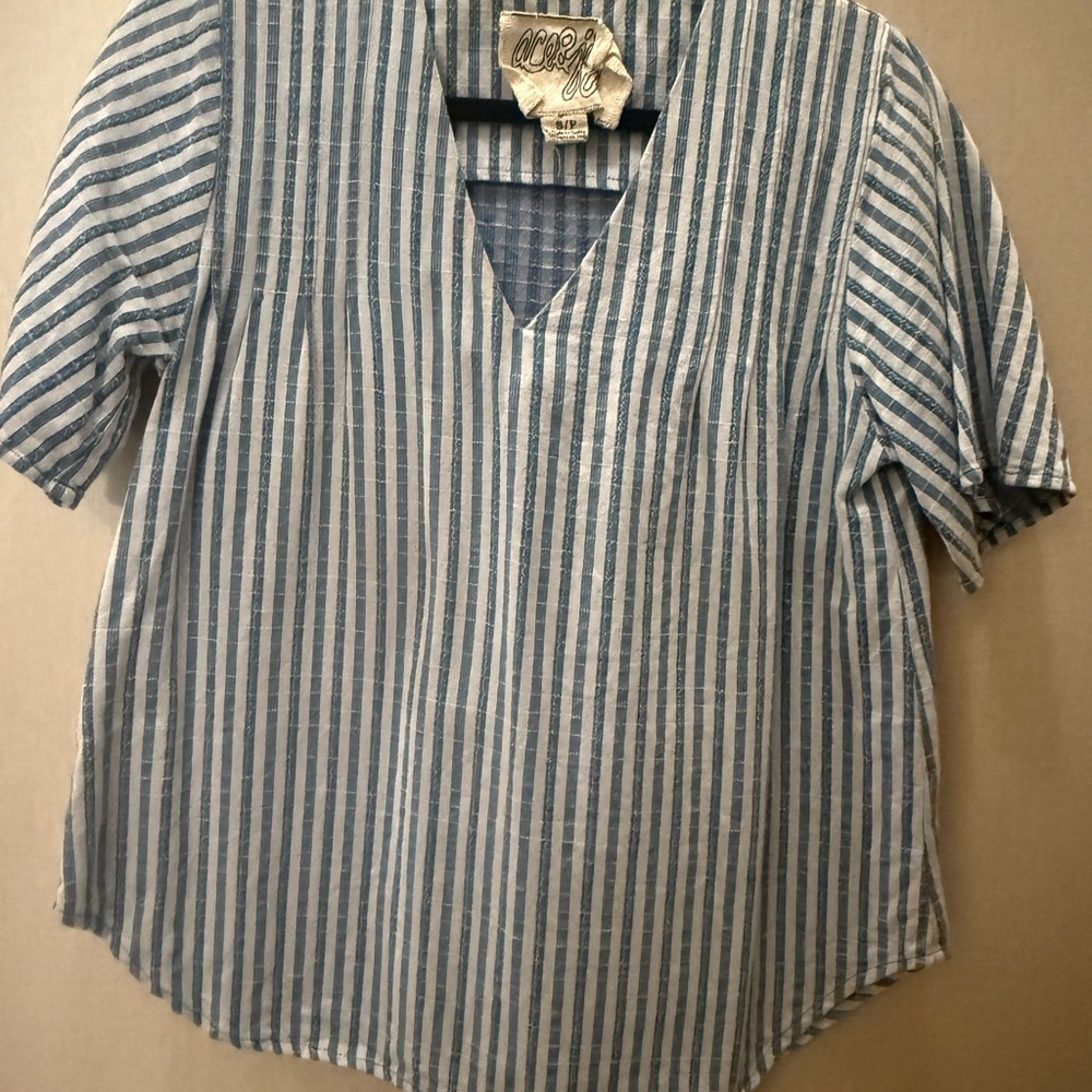 Ace & Jig Blue Striped Blouse